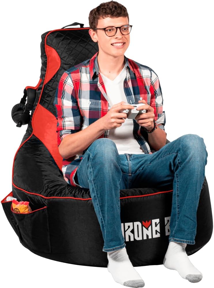 Gaming Bean Bag Chair Cover with Cup Holder