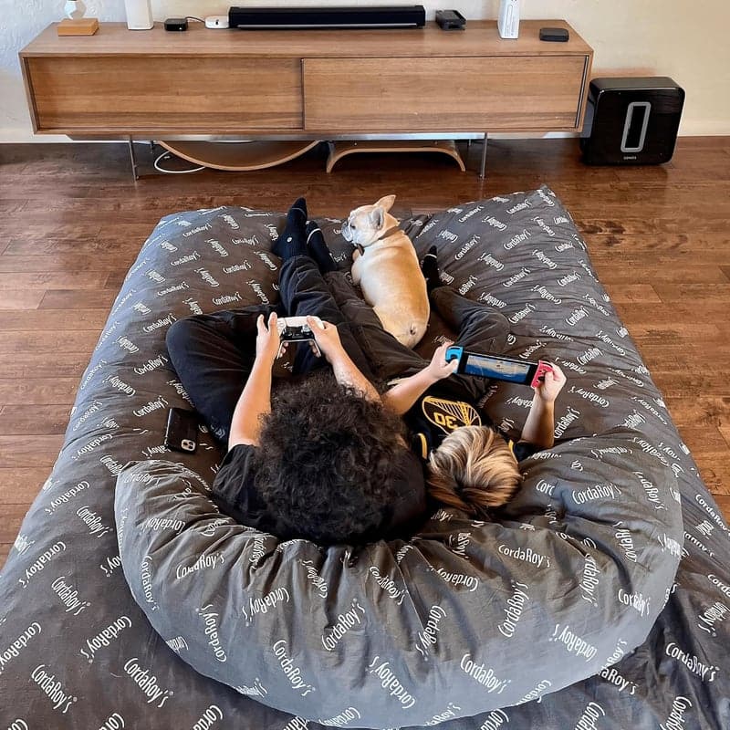 Convertible Gaming Bean Bag Chair & Bed-Espresso