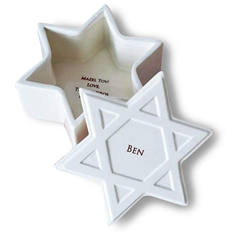 Bar Mitzvah or Bat Mitzvah Personalized Star of David Box