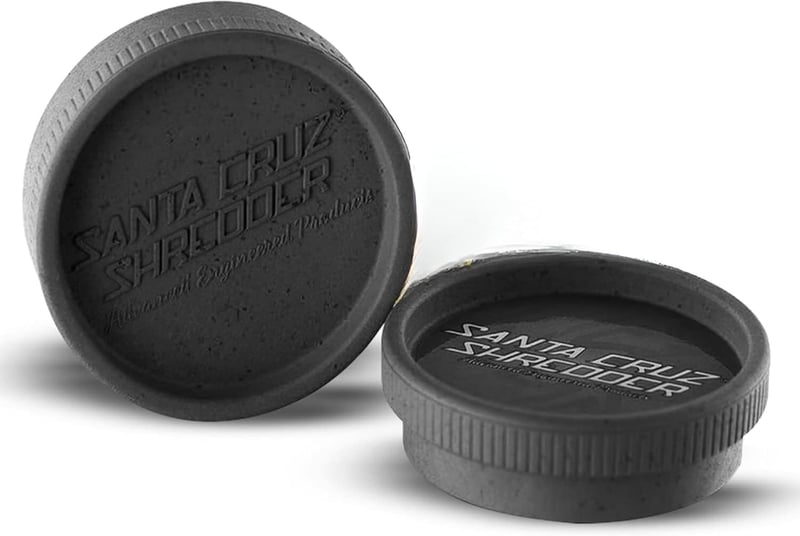 Herb Grinder with Knurled Grip, 2-Piece Black, Medium 2.2