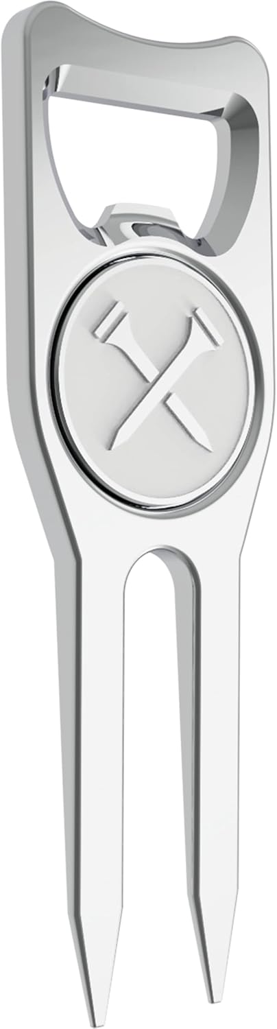 6-in-1 Golf Divot Tool & Ball Marker – Silver