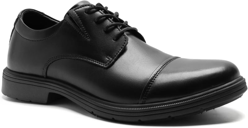 Formal Leather Wingtip Oxfords for Men - Arch Support & Foot Pain Relief