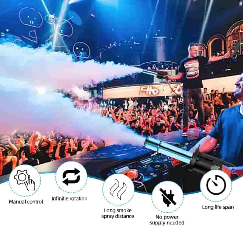 CO2 Cannon with LED Lights for Events, Weddings, Parties, Concerts