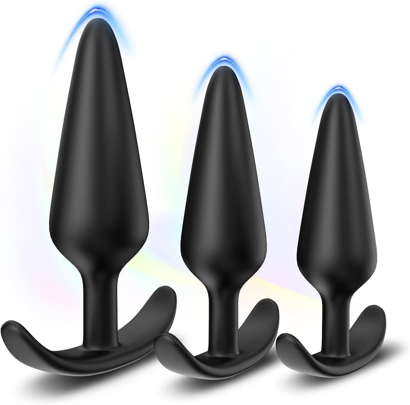 Adult Toy Set: Silicone Anal Plugs for Couples