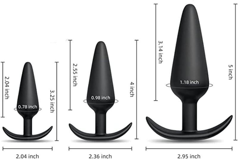 Adult Toy Set: Silicone Anal Plugs for Couples