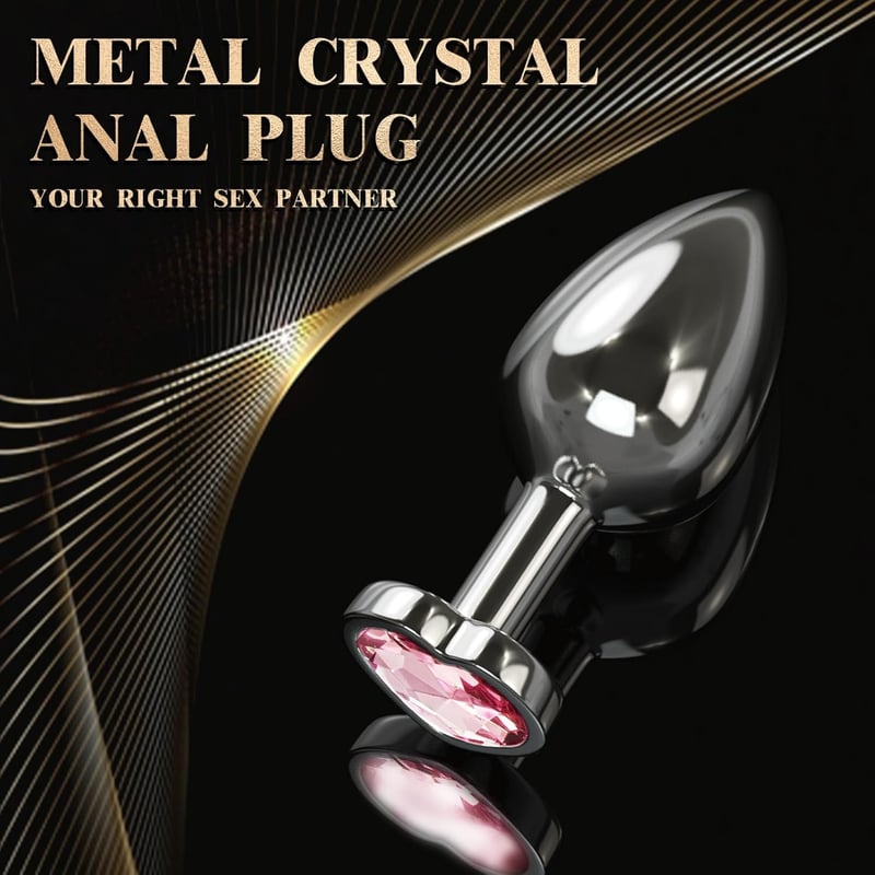 Heart-Shaped Stainless Steel Anal Plug for Adults