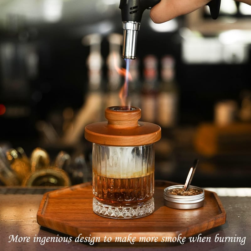 Whiskey Smoker Kit with Torch & Glasses - Gift for Men