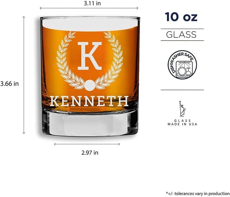 Anniversary Whiskey Glass Set: Engraved for Men