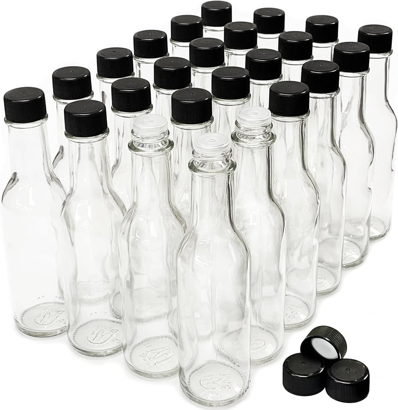 24-Pack Hot Sauce Bottles, 5 Oz