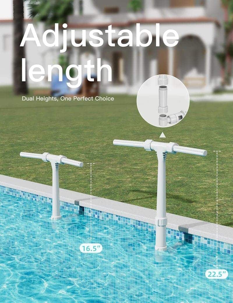 360° Adjustable Pool Fountain – Dual Spray, White