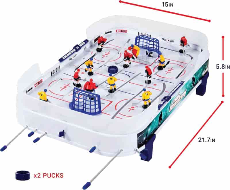 Tabletop Rod Hockey Game Set for Kids & Family with Pucks