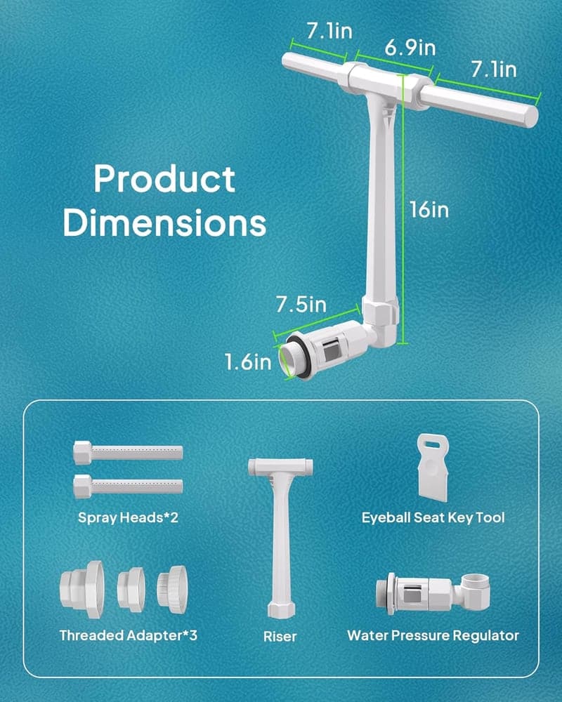 Pool Fountain with Adjustable High-Pressure Spray