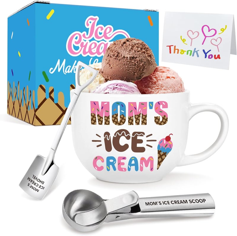 Mother's Ice Cream Bowl & Spoon Set - Mother's Day Gift