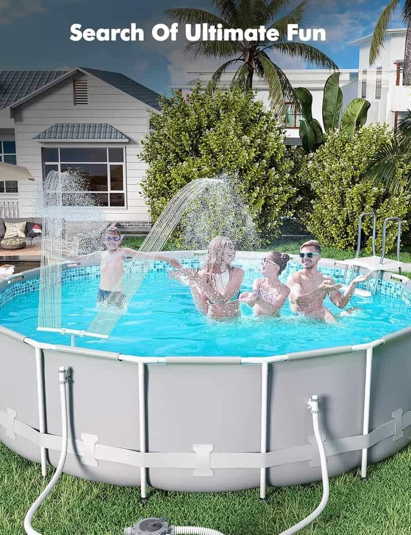 Pool Fountain - Adjustable Dual Spray Waterfall for All Pools