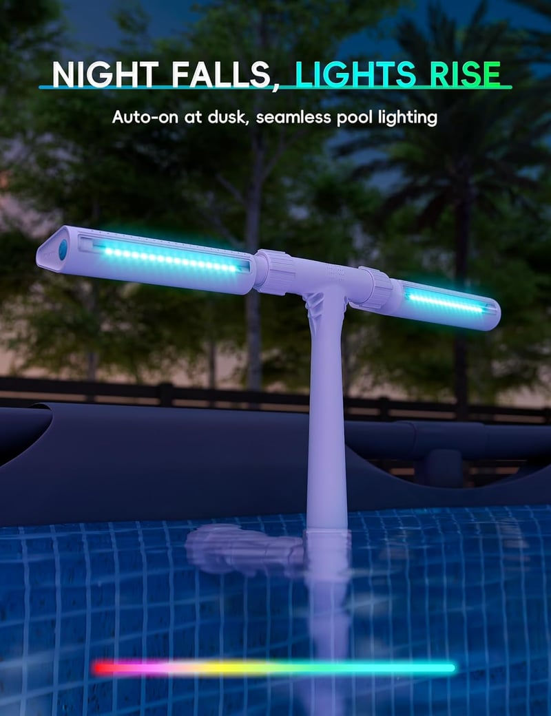 Solar Pool Fountain with Remote 10-Color Lights
