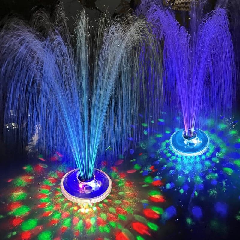 Floating Water Fountain with Lights