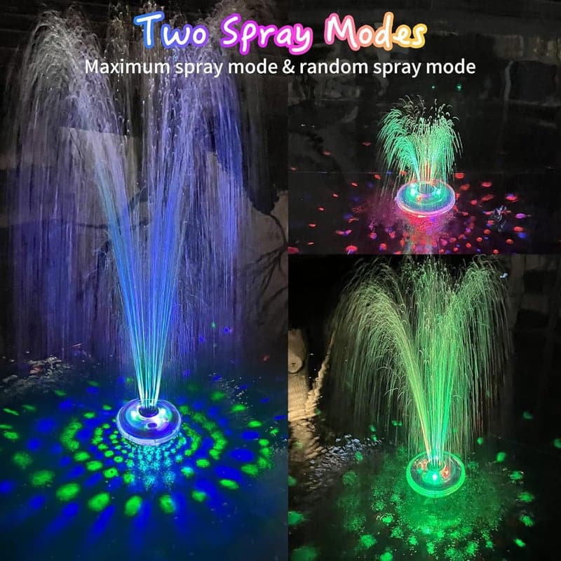 Floating Water Fountain with Lights