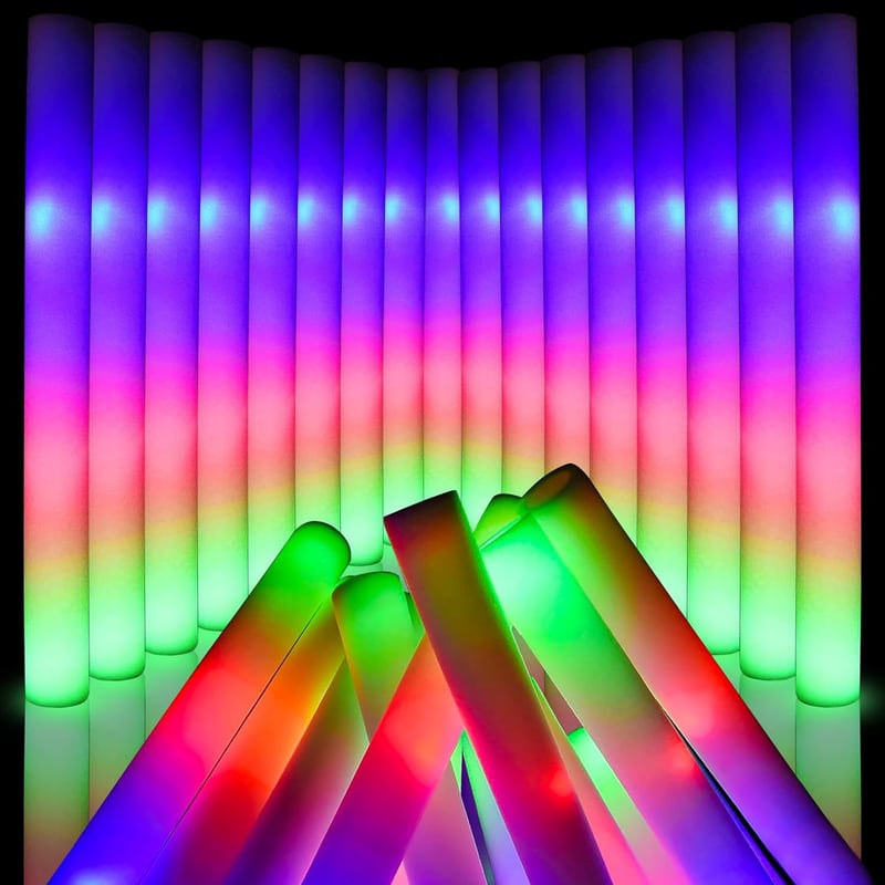 Party Glow LED Foam Sticks, Flashing Neon Favors