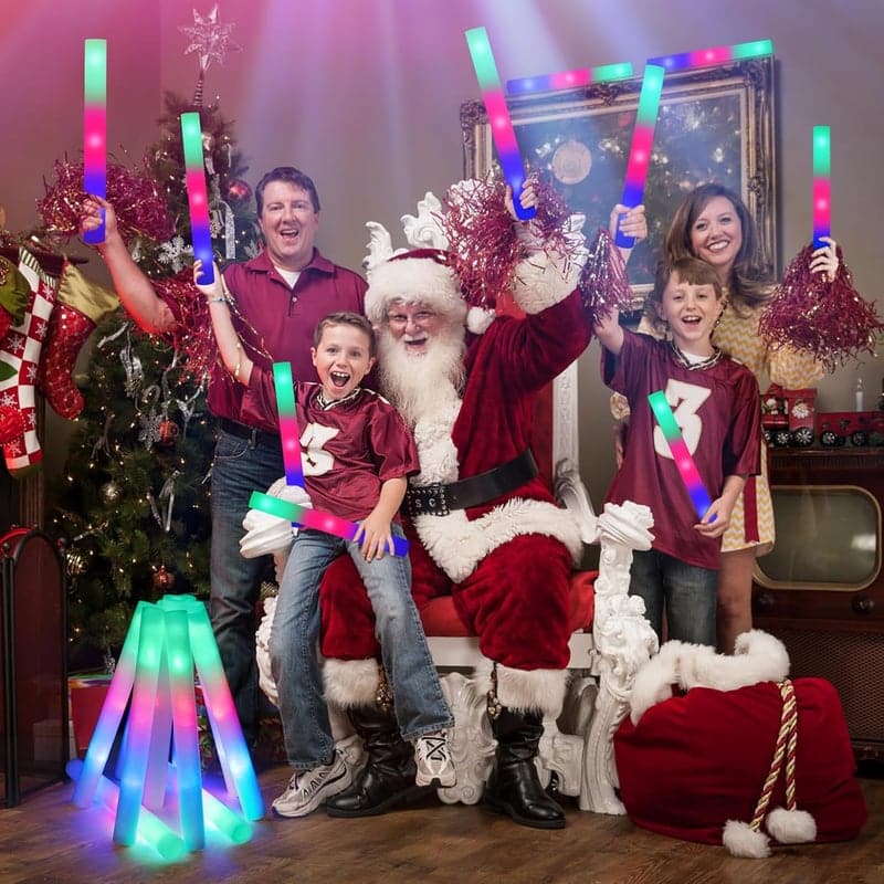 New Year Party LED Foam Glow Sticks, 3-Mode Flashing