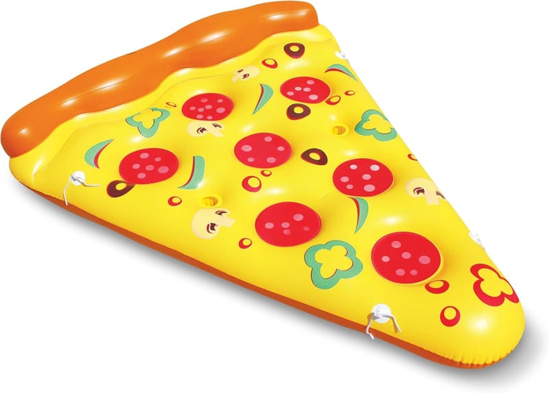 Giant Pizza Slice Pool Float with Cup Holders - Summer Toy