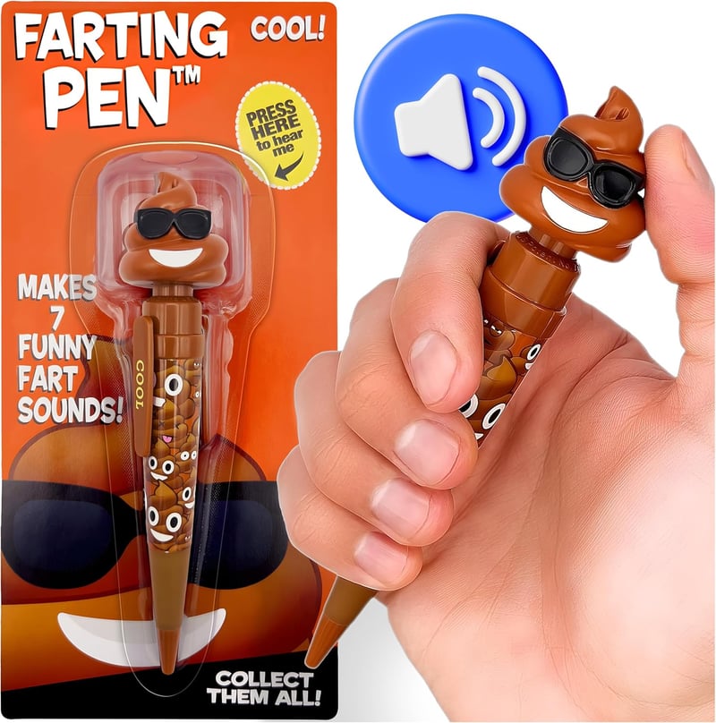Funny Farting Poop Pen with Sounds - Novelty Gift for Kids & Teens