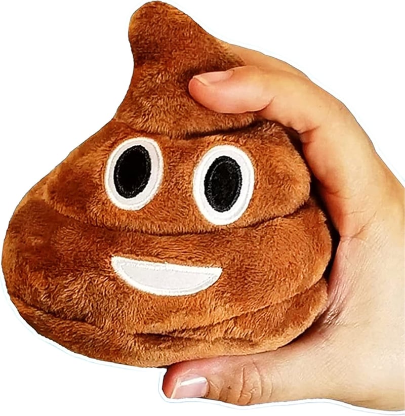 Funny Farting Poop Plush Toy - Gag Gift for Teens or Office