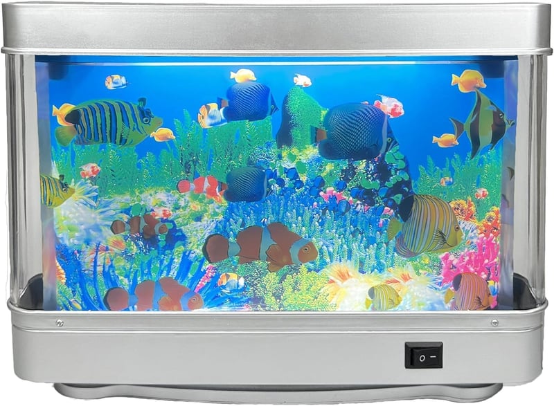 Kids' Night Light Aquarium Lamp with Moving Artificial Fish