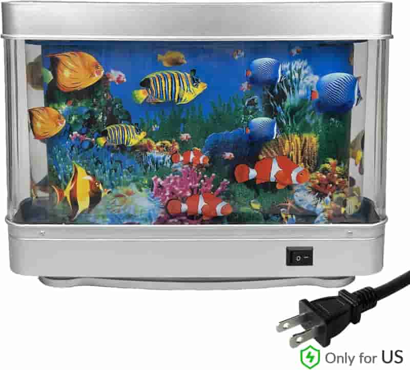 Kids' Night Light Aquarium Lamp with Moving Artificial Fish
