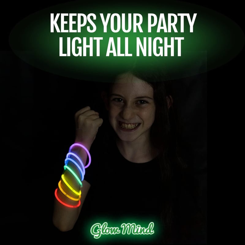 Party Glow Sticks Pack with Bracelets & Necklaces