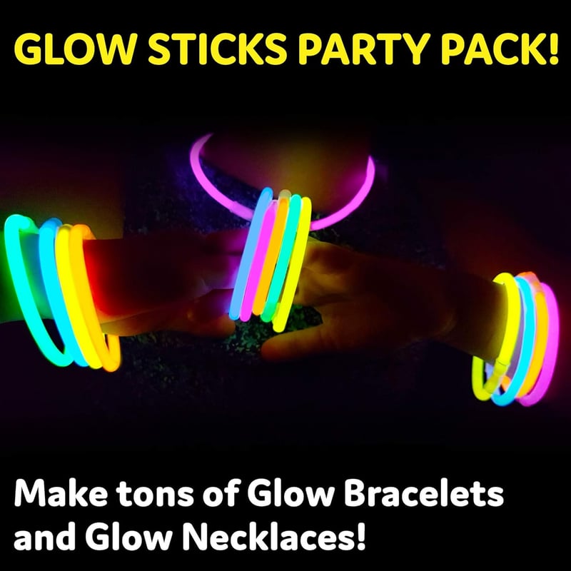 Glow Decorations - 100 Neon Glow Stick Party Favors