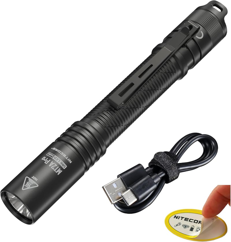 1000 Lumen USB-C Rechargeable EDC Flashlight, AA Compatible