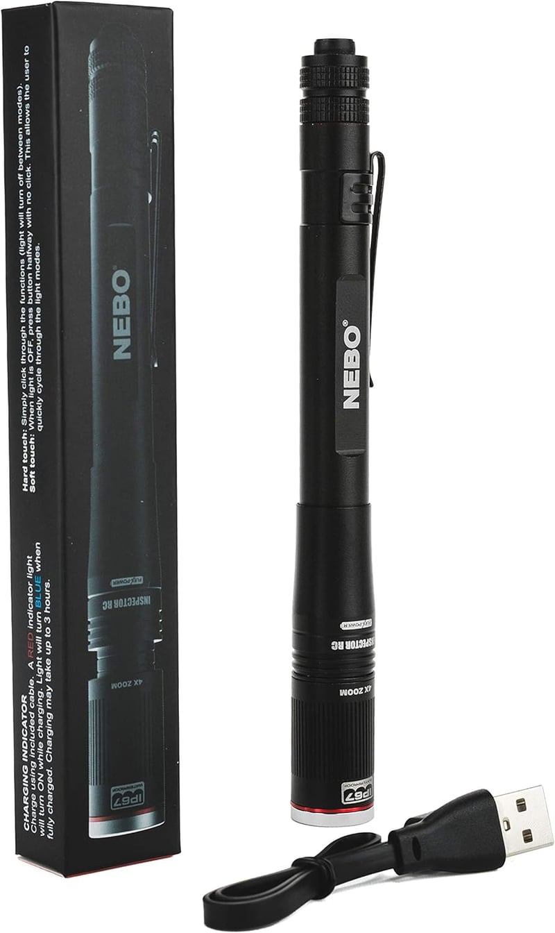Rechargeable LED Pen Light - 360 Lumens, Compact & Waterproof