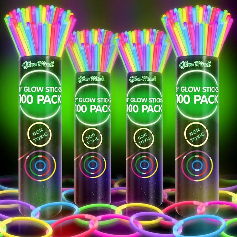 Halloween Glow Sticks Bulk Pack with Bracelets