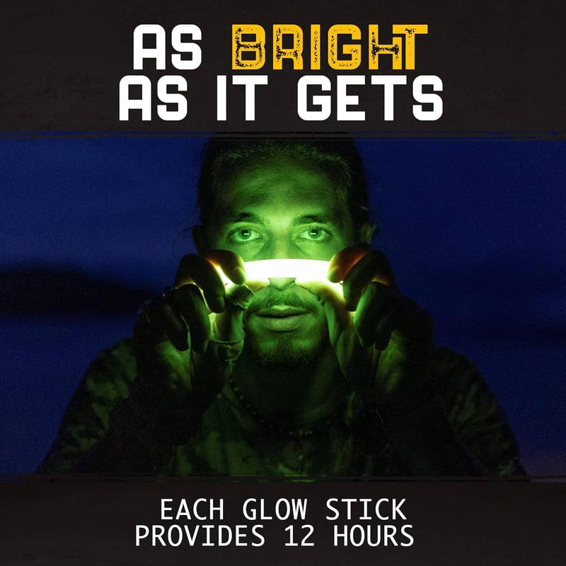 30-Pack Ultra Bright Glow Sticks - 12-Hour Party Light