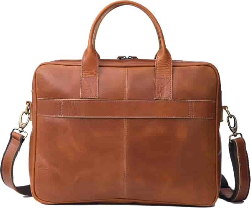 Vintage Leather Laptop Messenger Bag for Men and Women