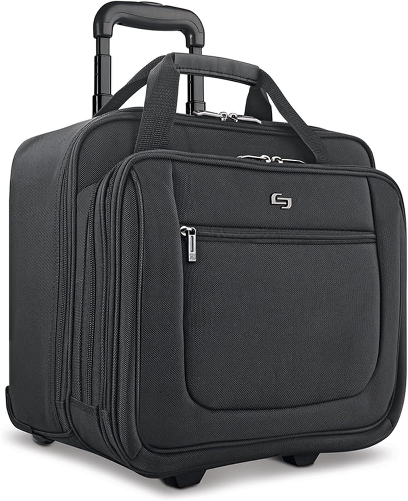 Rolling Laptop Bag with Telescoping Handle for 17.3