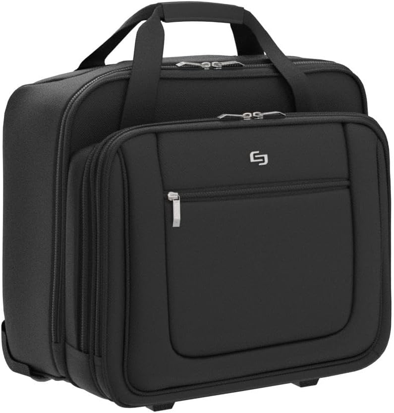 Rolling Laptop Bag with Telescoping Handle for 17.3