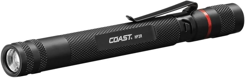 Rechargeable Black LED Penlight, 500 Lumens with Twist Focus