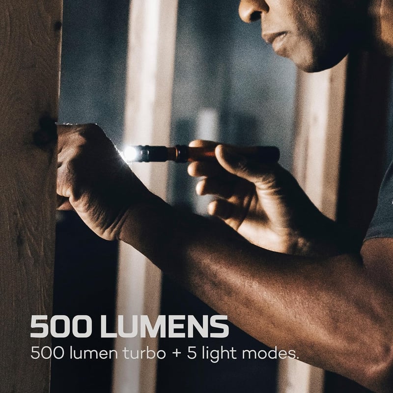 Camping Penlight, 500 Lumens, Rechargeable LED