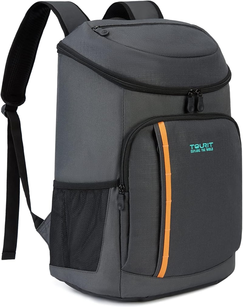 Insulated Cooler Backpack, 30-Can Leak-Proof Design