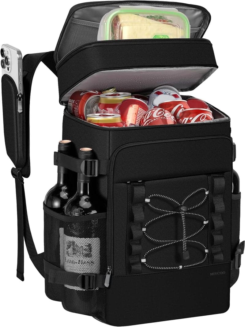 40-Can Insulated Cooler Backpack with Leak-Proof Compartments