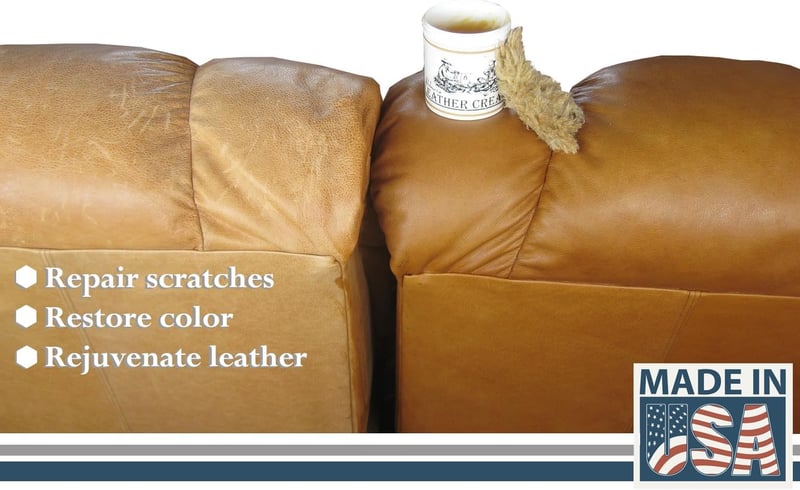 Leather Care Cream, All-Natural, Made in USA, 16 Oz