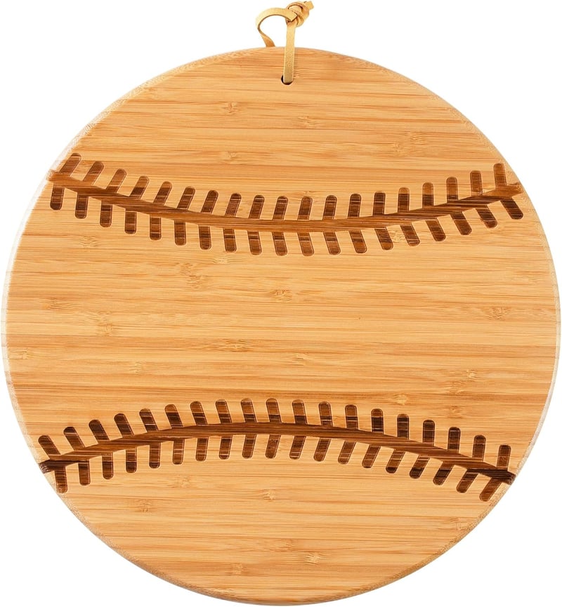 Baseball Bamboo Wood Charcuterie & Cutting Board Gift