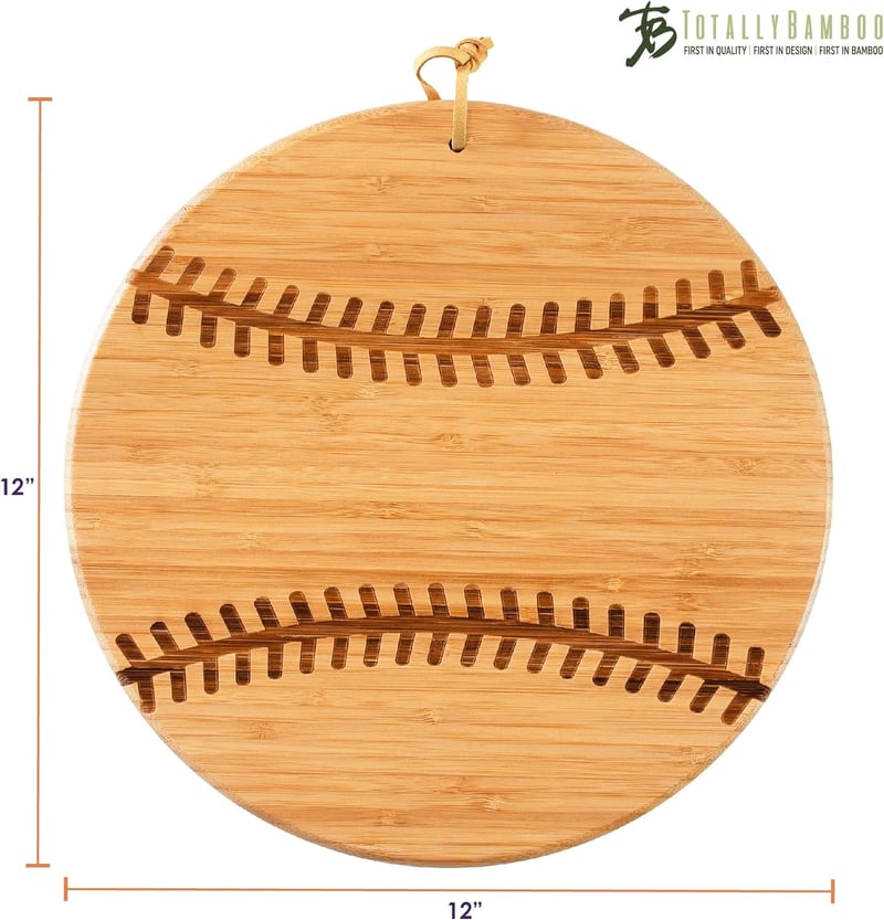 Baseball Bamboo Wood Charcuterie & Cutting Board Gift
