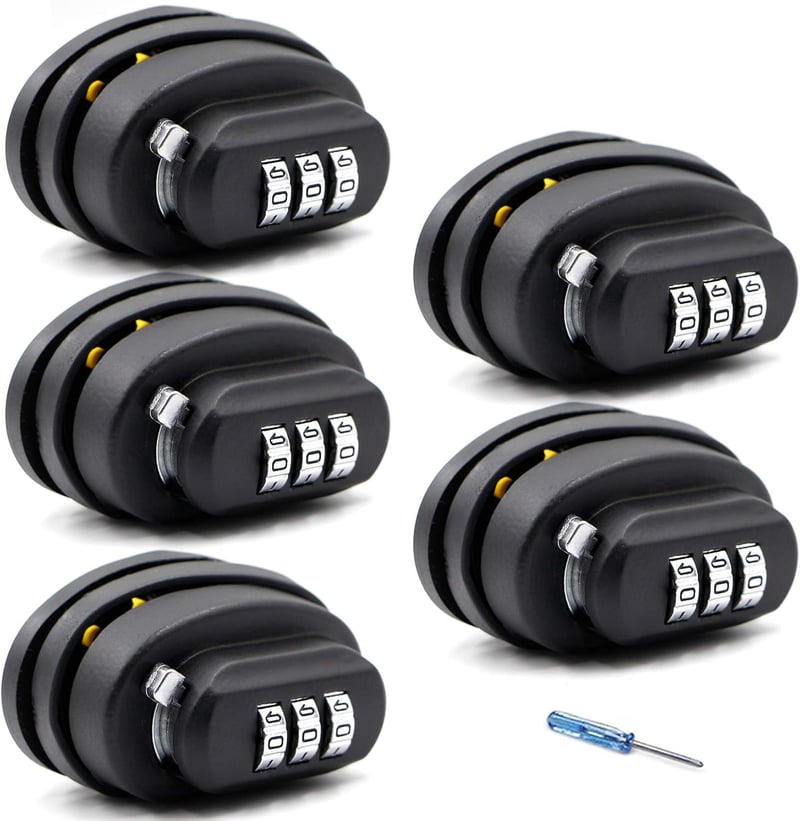 3-Digit Combination Gun Trigger Lock Set, 5-Pack