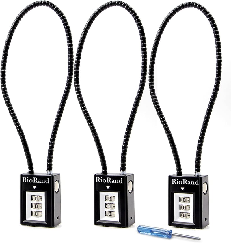 Gun Cable Lock - 3-Digit Combination, 15-Inch Length