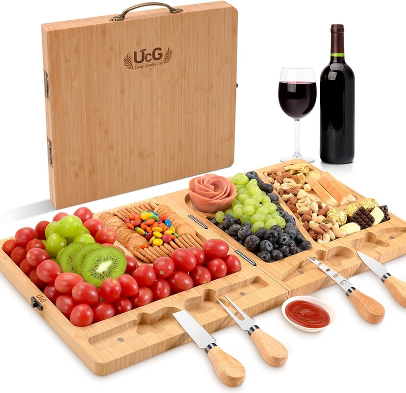 Housewarming Bamboo Charcuterie Board Set