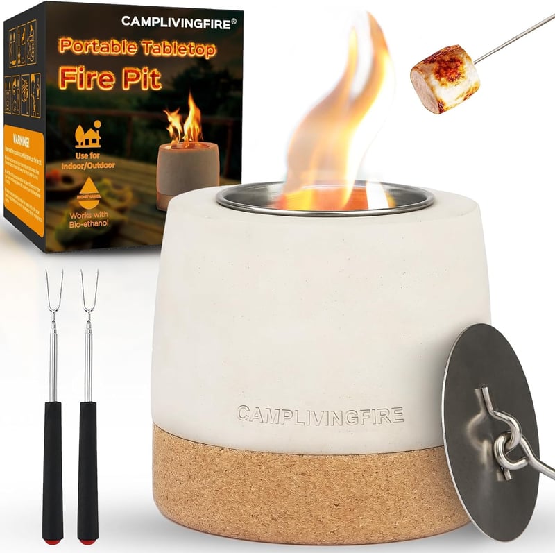 Indoor & Outdoor Concrete Smores Fire Pit – Housewarming Gift