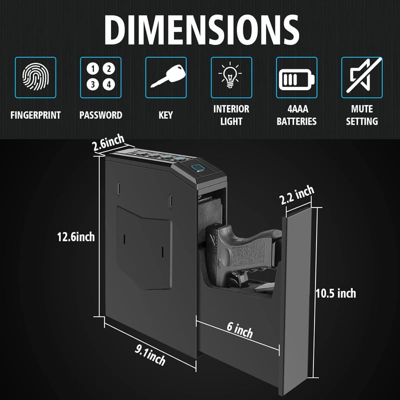 Biometric Gun Safe with Auto Slide & Multi Access