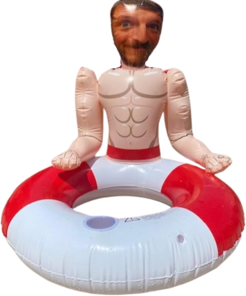 Funny Inflatable Pool Float for Adults, Beige